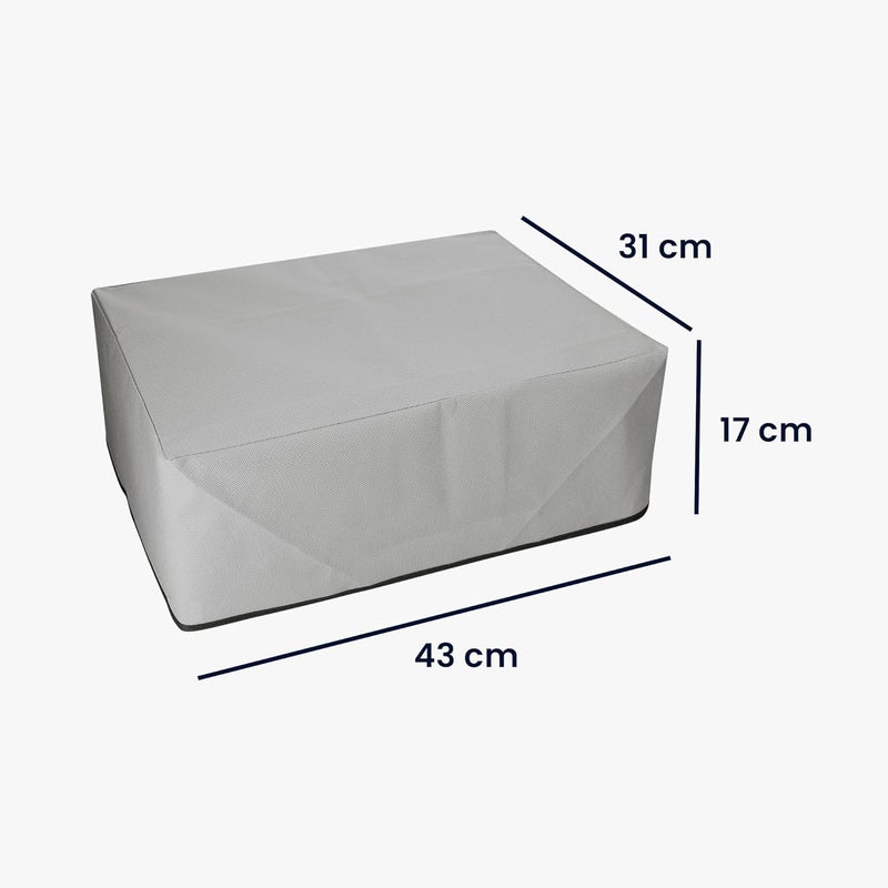 kwmobile Dust Cover Compatible with HP DeskJet 2755e / DeskJet 2720e / 2710e / 2820e / 2721e - Printer Case - Fabric Protector Cover - Light Grey - Image 4